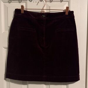 LOFT Corduroy Mini Skirt in Rich Purple
